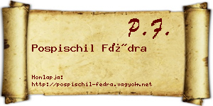 Pospischil Fédra névjegykártya